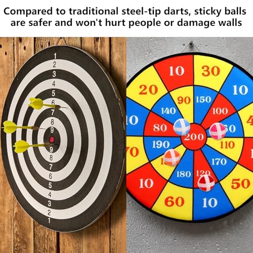 80 Pack Indoor Outdoor Sticky Darts Balls with Storage Bag - Safe Sport Game Accessories