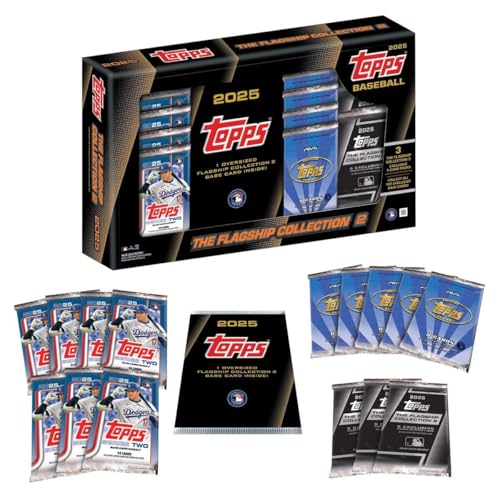 2025 Topps Baseball Flagship Collection Series 2 Trading Card Box with Oversized Card
