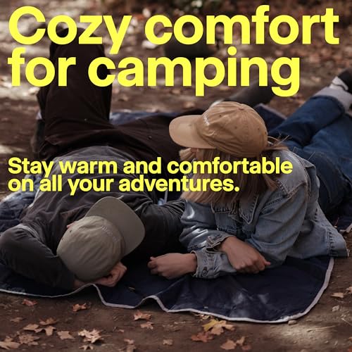 Travel Blanket Gravel Layover Blue - Ultra-Light Compact Outdoor Blanket for Camping & Flights