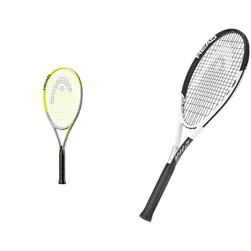 HEAD Tour Pro and Geo Speed Tennis Rackets Bundle - 2 Prestrung Racquets