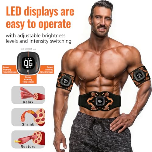 OSITO Wireless EMS Muscle Stimulator 3-Pack for Abs Arms Legs - FDA Cleared