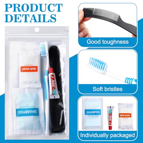 96-Piece Personal Hygiene Kit Bulk Homeless Toiletry Supplies for Cleaning & Sanitation