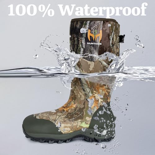 Hunthor Men’s Camo Hunting Boots -1600g Insulation, -20°F Rated, Next Camo