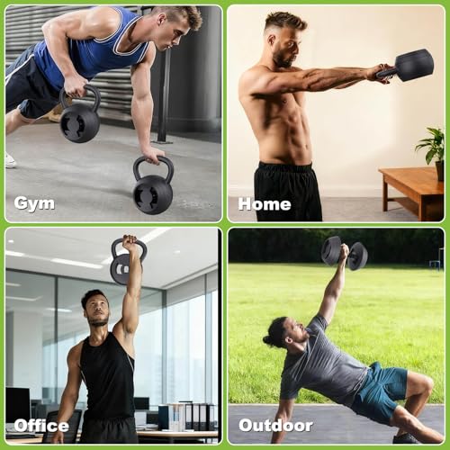 Hezeyferg Black 2-in-1 Adjustable Kettlebell for Home Gym & Strength Training