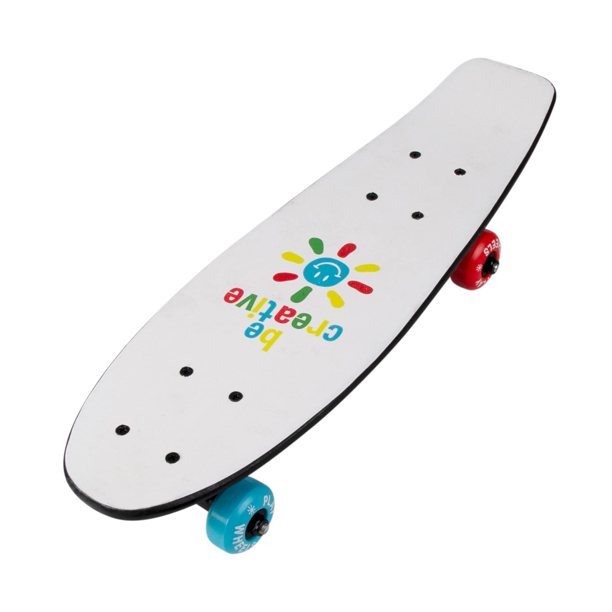PlayWheels 21" Chalkboard Skateboard & Helmet Combo – Customizable Design with Included Chalk, Durable 9-Ply Maple Deck, Smooth Ride with Polyurethane Wheels, Perfect for Kids, Includes Safety Helmet