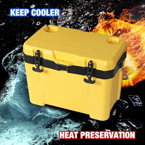 Yellow Jacket 27 Quart Portable Ice Cooler with Insulation & Heavy Duty Handle