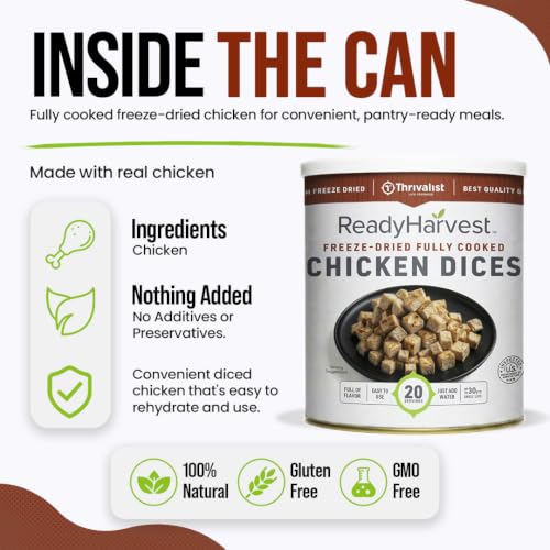 Ready Harvest Freeze-Dried Fully Cooked Chicken Dices - 1 Can