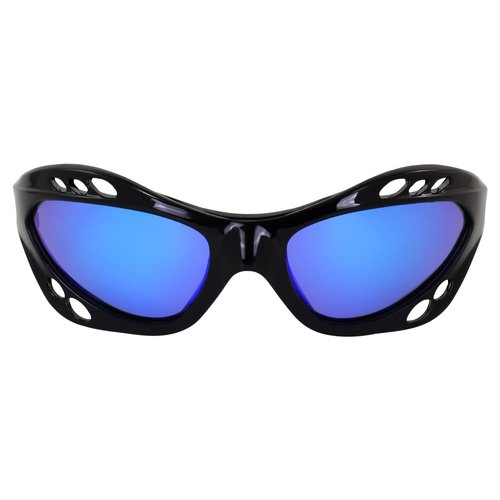 Birdz Eyewear Seahawk Polarized Sunglasses for Watersports Jet Ski Surfing Kayaking 3 Pairs Black & Silver Frames w/Smoke Lenses & Black Frame w/Blue Lens