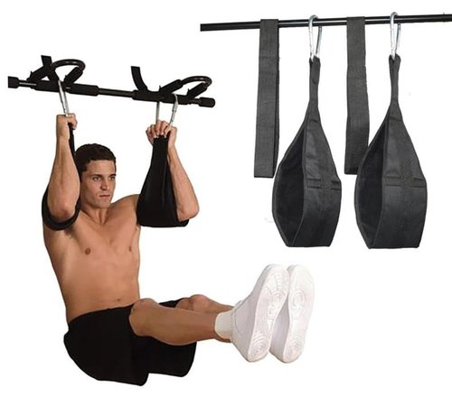 Hanging Ab Straps Exerciser Ab Slings Strap for Pull Up Straps Bar Abdominal Muscle Building Rip Resistant Padded Arm Support Sling for Ab Workout Knee Leg Raises Hanging Leg Raiser Fitness Training