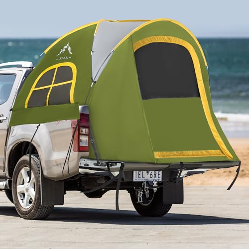 GoHimal Green Pickup Truck Bed Tent 5.5-6.0FT for Camping & Outdoors