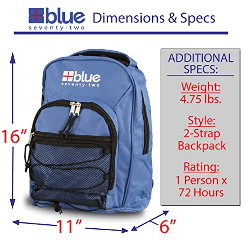 2 Pack Emergency Survival Kits Backpack 72 Hours for 1 Person - Disaster Preparedness