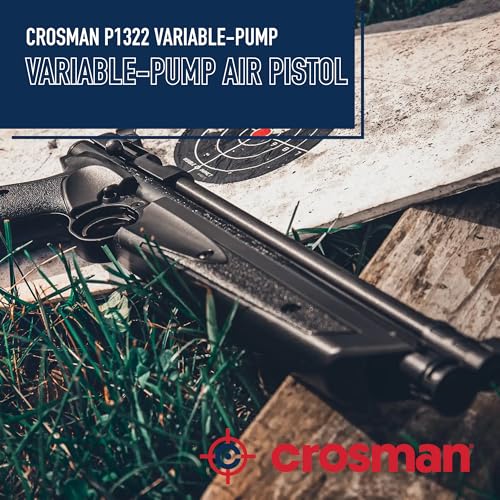 Crosman .22 Caliber Pellet Pistol - Black, Bolt-Action, Up to 460 FPS