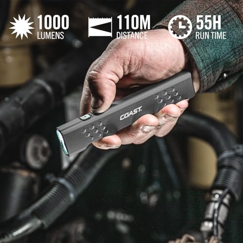 Rechargeable LED Flashlight with 6 Modes, Magnetic Base, Waterproof, 1000 Lumens