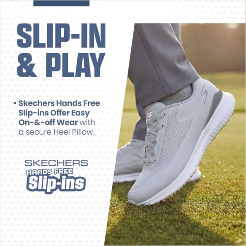 Skechers Women's Flight Slip-Ins Golf Shoes 8.5 Wide Grey Water-Resistant