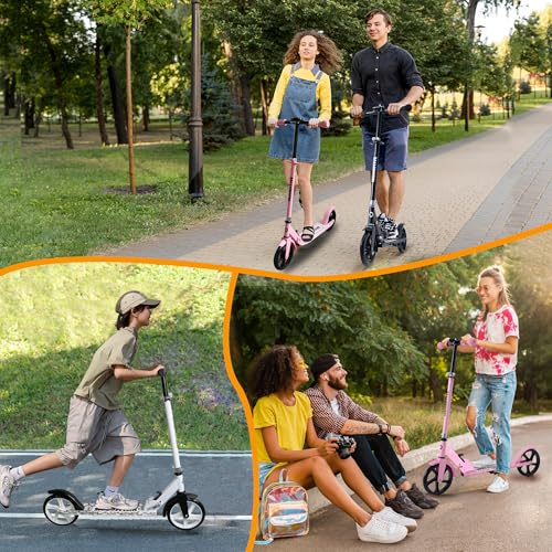 Welmotive Pink Kids & Teens Foldable Kick Scooter with Adjustable Handlebars