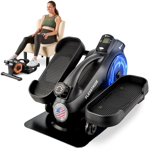Lifepro FlexStride Under Desk Elliptical - Black, Compact, Quiet Cardio Machine