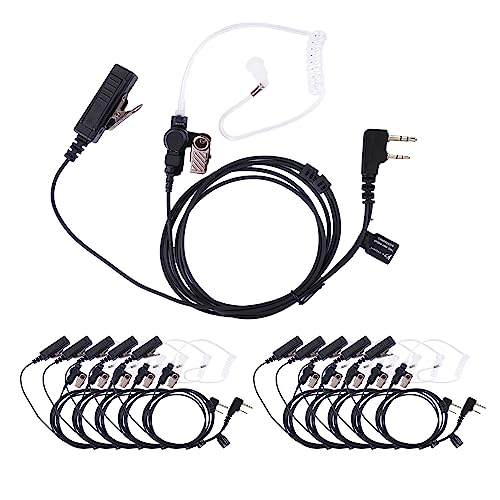 K-Storm 10-Pack Radio Acoustic Tube Earpiece for Kenwood Walkie Talkies