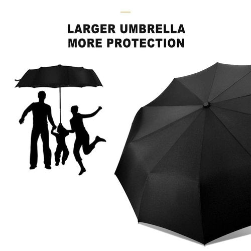 Vedouci USA Large Oversize Golf Umbrella Double Canopy Vented Windproof Stick Umbrella with Teflon Coating, Automatic Umbrellas Anti UV Coating Golf Umbrellas,Black