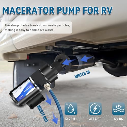 12V RV Macerator Pump for Waste Water Disposal Jabsco 18590-2092