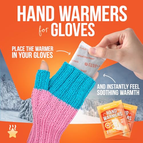 40 Pack Hand Warmers - Up to 10 Hours of Long-Lasting Heat for Hands, Body & Feet - Easy Air Activation, Disposable, TSA Approved