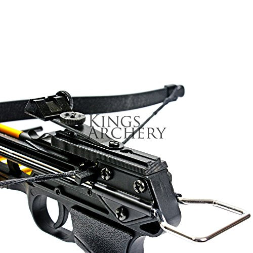 KingsArchery 80lb Self-Cocking Crossbow with Adjustable Sights & 27 Aluminum Bolts