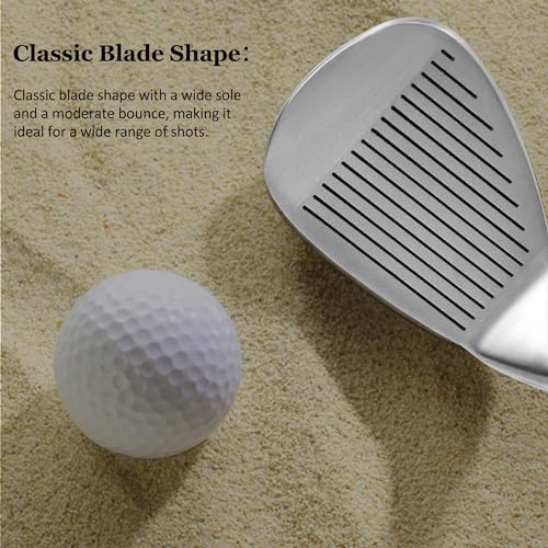 Golf Wedges 52/56/60 Degrees - Beginner Friendly Entry Level Sand & Lob Wedges with Rubber Grip