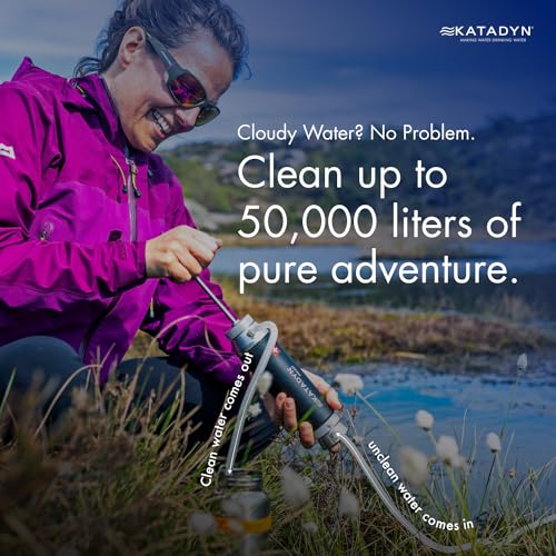 Portable Water Filter Pump for Camping Hiking Survival & Emergency