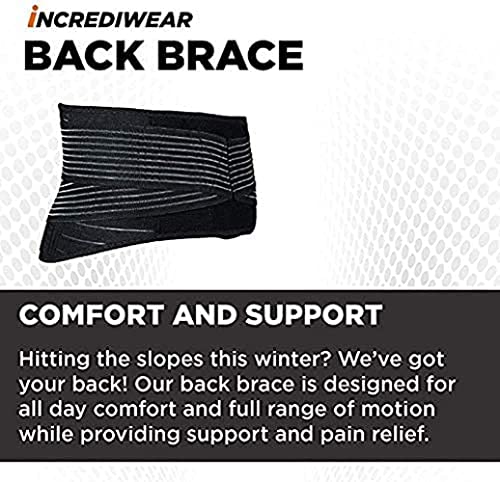 Incrediwear Back Brace - Medium Lumbar Support for Back Pain Relief & Recovery