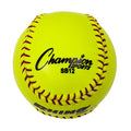 Synthetic Leather Softballs 12 Inch Pack of 12 - Cork Core, Red Seams, NFHS Approved