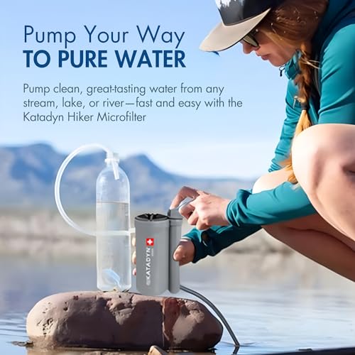 Katadyn Hiker Pump Water Filter - Lightweight Backpacking Microfilter