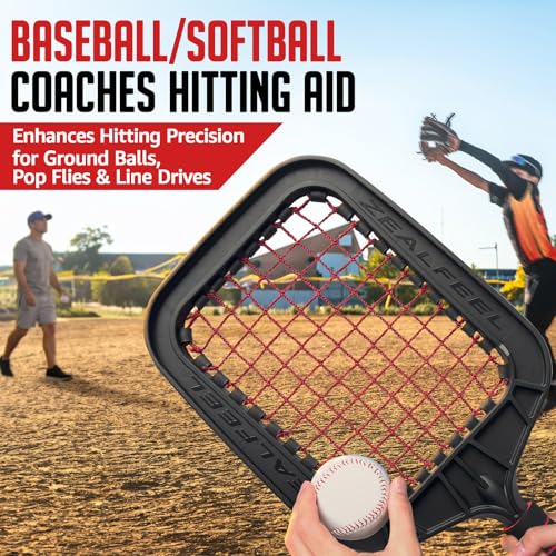 ZEALFEEL Red Fungo Baseball Racket 26 OZ for Fly Balls & Practice