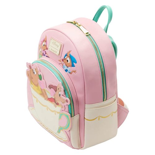 Loungefly Cinderella Gus and Jaq Teacup Mini Backpack