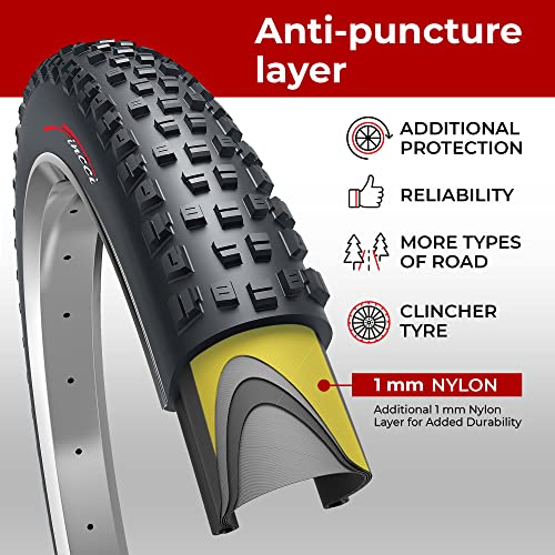 Mountain Bike Tire & Tube Set 29x2.25 Black Foldable 57-622 Schrader/Presta