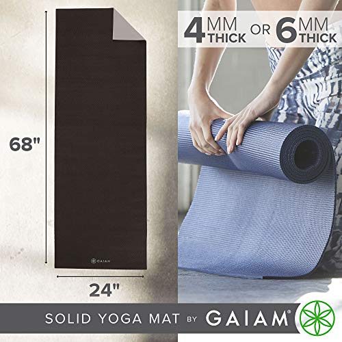 Gaiam Granite Storm 68" x 24" 6mm Non-Slip Yoga Mat