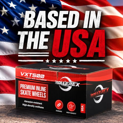 Steel Black 80mm Inline Skate Wheels - 8-Pack with Bearings & Spacers