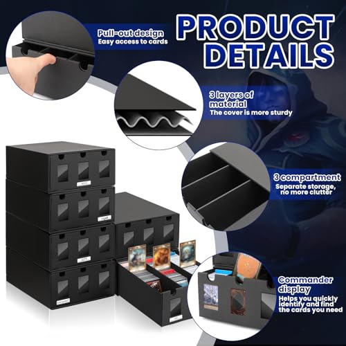18000+ Card Storage Box Bulk Set with Dividers Labels Tape - Organize Trading Cards