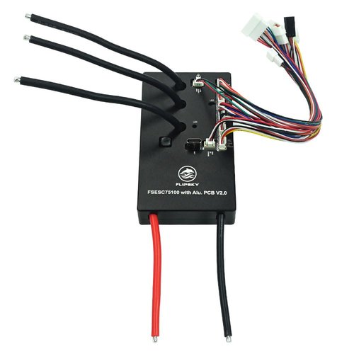 FLIPSKY 75100 V2.0 with Aluminum PCB with Power Switch Button Based on VESC for Electric Skateboard/Scooter/Ebike Speed Controller, 103*58*18.5mm, Black