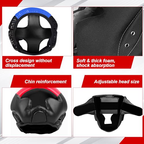 Kids Boxing Headgear 2 Pack & 1 Pack - Small-Medium Red & Blue - Sparring Safety Gear