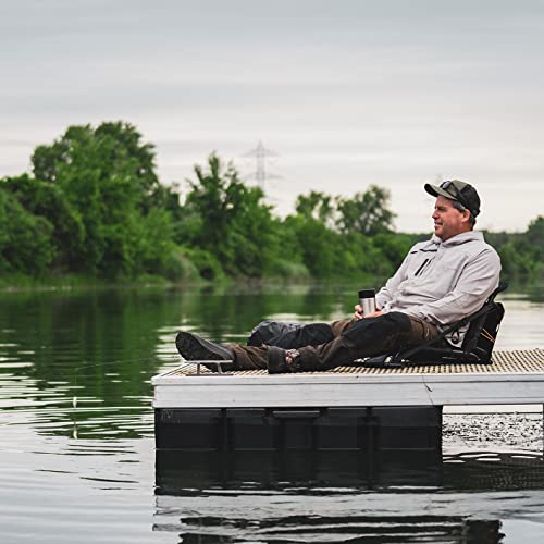 Kayak Seat - Adjustable Folding Kayak Seat with Back Support for Fishing & Touring - Black
