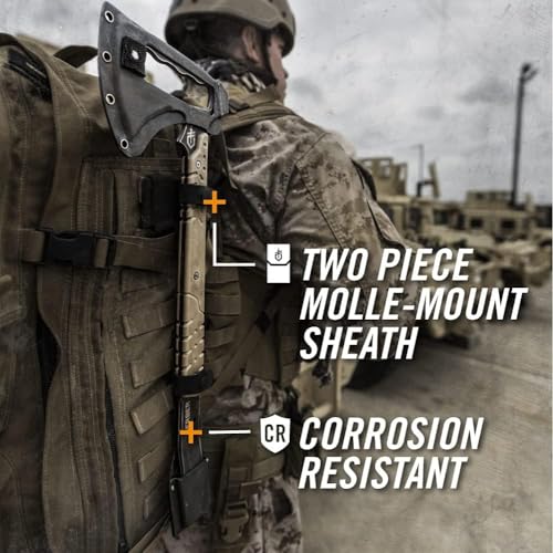 Tactical Survival Tomahawk Axe with Pry Bar and Sheath – Multi-Tool Outdoors Gear