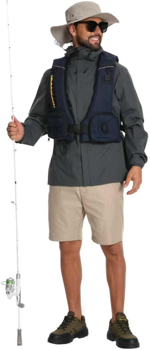 Skiennix Adjustable Lightweight Breathable Life Jacket - Classic Unisex Design with Dual Storage Pockets