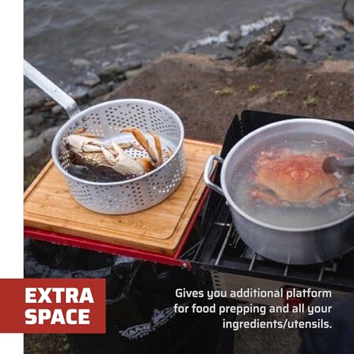 Camp Chef Folding Side Shelf Set for 2 Burners - Durable Prep Space Accessories