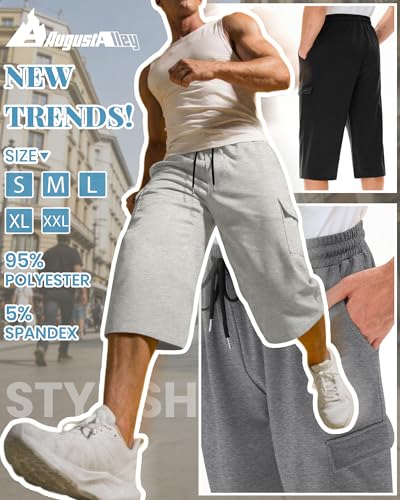Men's Cargo Shorts 5 Pack - Capri & Cargo Style, Multiple Colors, Large