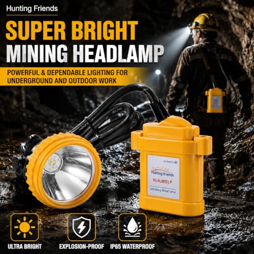 Rechargeable Waterproof LED Mining Headlamp KL4LM(B)P - Explosion-Proof Hard Hat Light for Tunnels & Construction