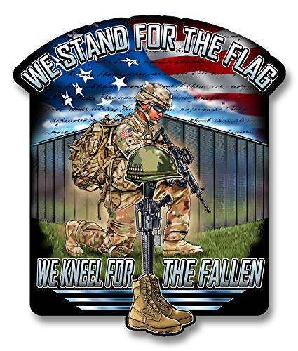 All Weather Patriotic Decal Sticker 7 Inch US Flag Support for Cars Trucks Laptop - Variation 1