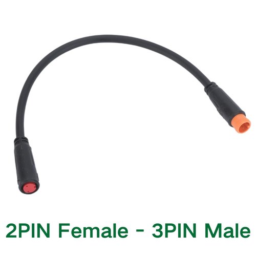 Electric Bike Brake Adapter Cable for BAFANG Ebike System, 2-Pin Female to 3-Pin Male, 5.9 inches, Black(2 PCS)