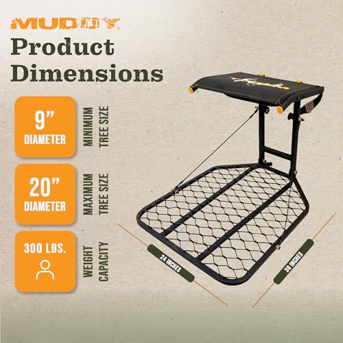 Muddy The Boss Hang-On Tree Stand - Standard Platform, Lightweight & Stable