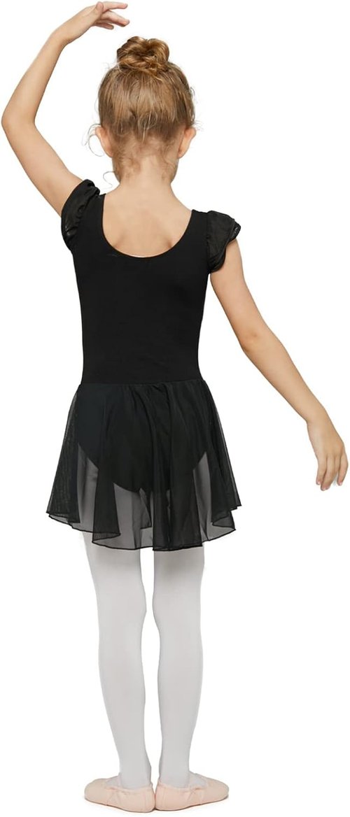 MdnMd Ballet Leotards for Girls - Toddler Dance Tutu Dress with Flutter Sleeves | Stylish Ballerina Outfit