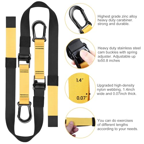 Home Resistance Training Kit with Exercise Straps Handles Door Anchor