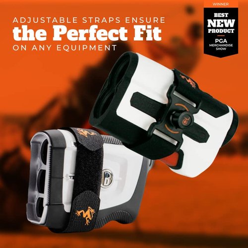 Frogger Golf Magnetic Rangefinder Holder for Carts & Push Carts Latch It Technology, Non Slip Straps, Adjustable Range Finder Mount Strap with Strong Magnets Golf Course Accessories